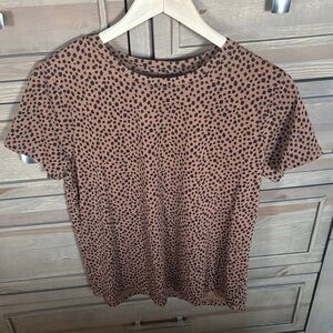 Brown Spotted Short Sleeve Tee